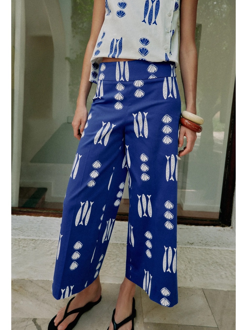 Zara PRINTED TIE CULOTTES